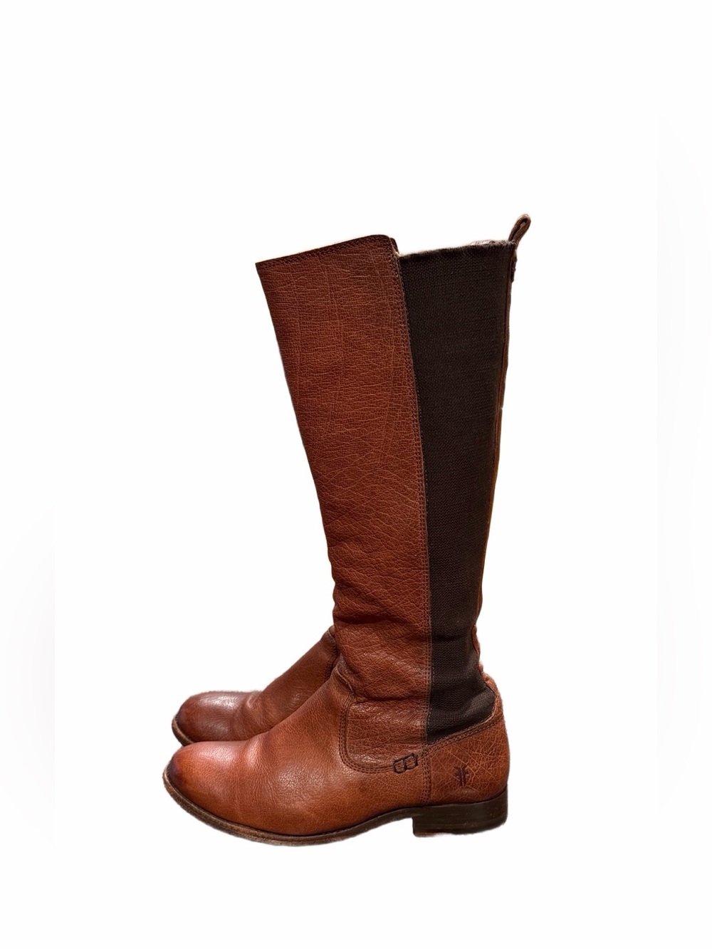 Frye Women's Riding Boots Brown Dark Brown Panelled Size US 7